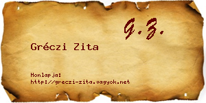 Gréczi Zita névjegykártya