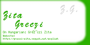 zita greczi business card